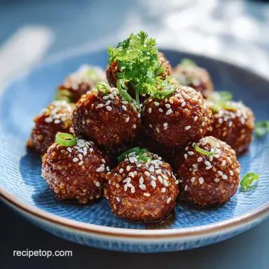 Korean BBQ Meatballs Delicious Recipe in 35 Minutes Recipe Card