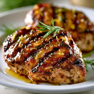 Lemon Herb Grilled Chicken for 4 Servings Recipe Card