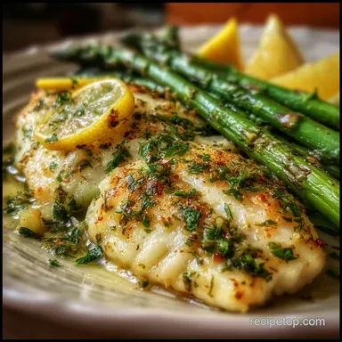 Quick Lemon Herb Baked Tilapia with Asparagus and Garlic in 22 Minutes