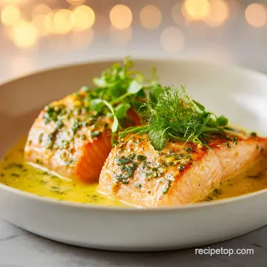 Marry Me Salmon with Rich Garlic Butter Sauce in 30 Minutes Recipe Card
