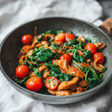 Mediterranean Chicken Stir Fry in 25 Minutes Recipe Card