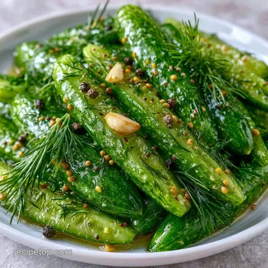 Mustard Seed Dill Pickles in 20 Minutes Recipe Card