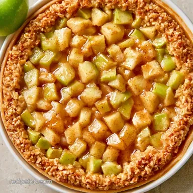 NoBake Apple Pie for 8 Slices Recipe Card