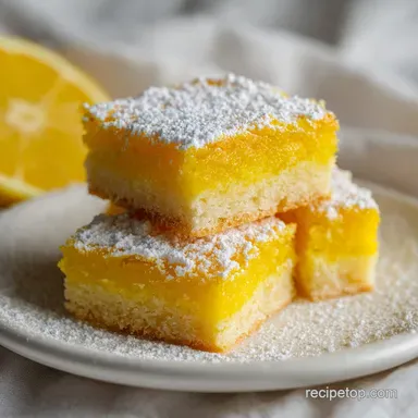 Lemon Bars: Crispy Shortbread Recipe Card