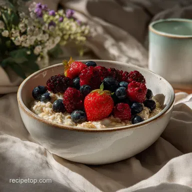 Overnight Oats with Berries: Overnight Prep Recipe Card