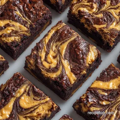 Peanut Butter Brookies for 20 Bars Recipe Card