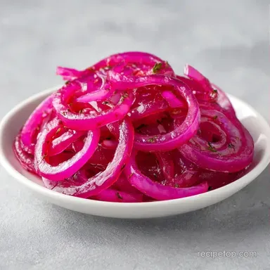 Pickled Red Onion Recipe in 10 Minutes Recipe Card