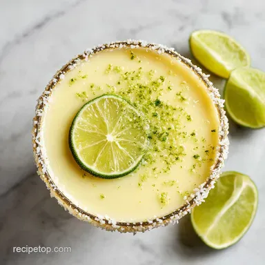Pineapple Coconut Margarita with Coconut Cream: Velvety Recipe Card