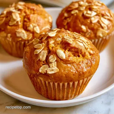 Pumpkin Pie Oat Flour Muffins for 12 Recipe Card