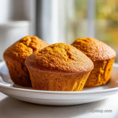 Pumpkin Protein Muffins with Greek Yogurt Recipe Card