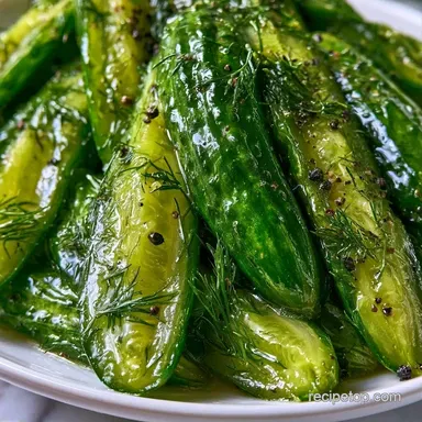 Quick Homemade Pickle Recipe Meal Prep Recipe Card