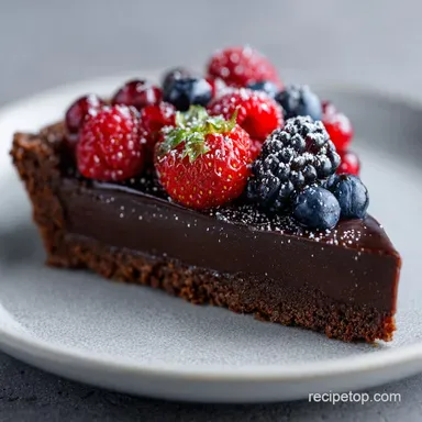 Dark Chocolate Tart with Silky Ganache in 40 Minutes Recipe Card