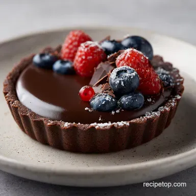 Dark Chocolate Tart with Silky Ganache in 40 Minutes