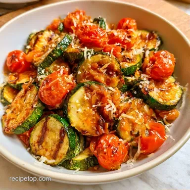 Roasted Zucchini and Tomatoes: 30 Min Recipe Card