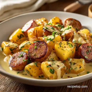 Sausage Ranch Potatoes: One-Pan Creamy and Cheesy Dinner