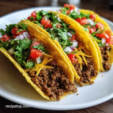 Simple Ground Beef Tacos for Beginners in 25 Minutes Recipe Card