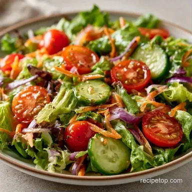 Simple Summer Garden Salad in 15 Minutes Recipe Card