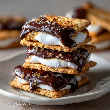 Smores Cracker Cookies Delicious Recipe: Oven-Only Crispy Baked Recipe Card