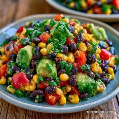 Summer Black Bean Salad in 15 Minutes Recipe Card