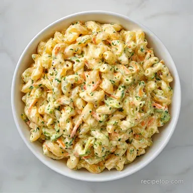 Summer Macaroni Salad: Creamy and Crisp Recipe Card
