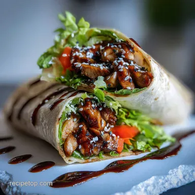 Teriyaki Chicken Wrap with Sesame Seeds in 20 Min