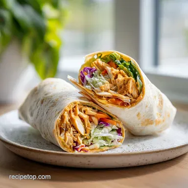 Thai Peanut Chicken Wrap for 4 Servings Recipe Card