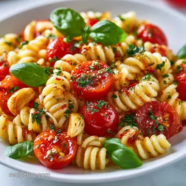 Tomato Basil Summer Pasta in 25 Minutes Recipe Card