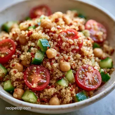 Vegetarian Summer Grain Bowl Meal Prep Recipe Card