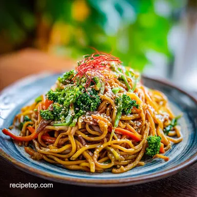 Yakisoba Noodles in 25 Minutes Recipe Card