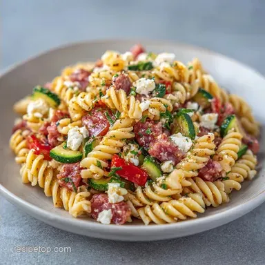 Zesty Italian Pasta Salad for 10 Servings