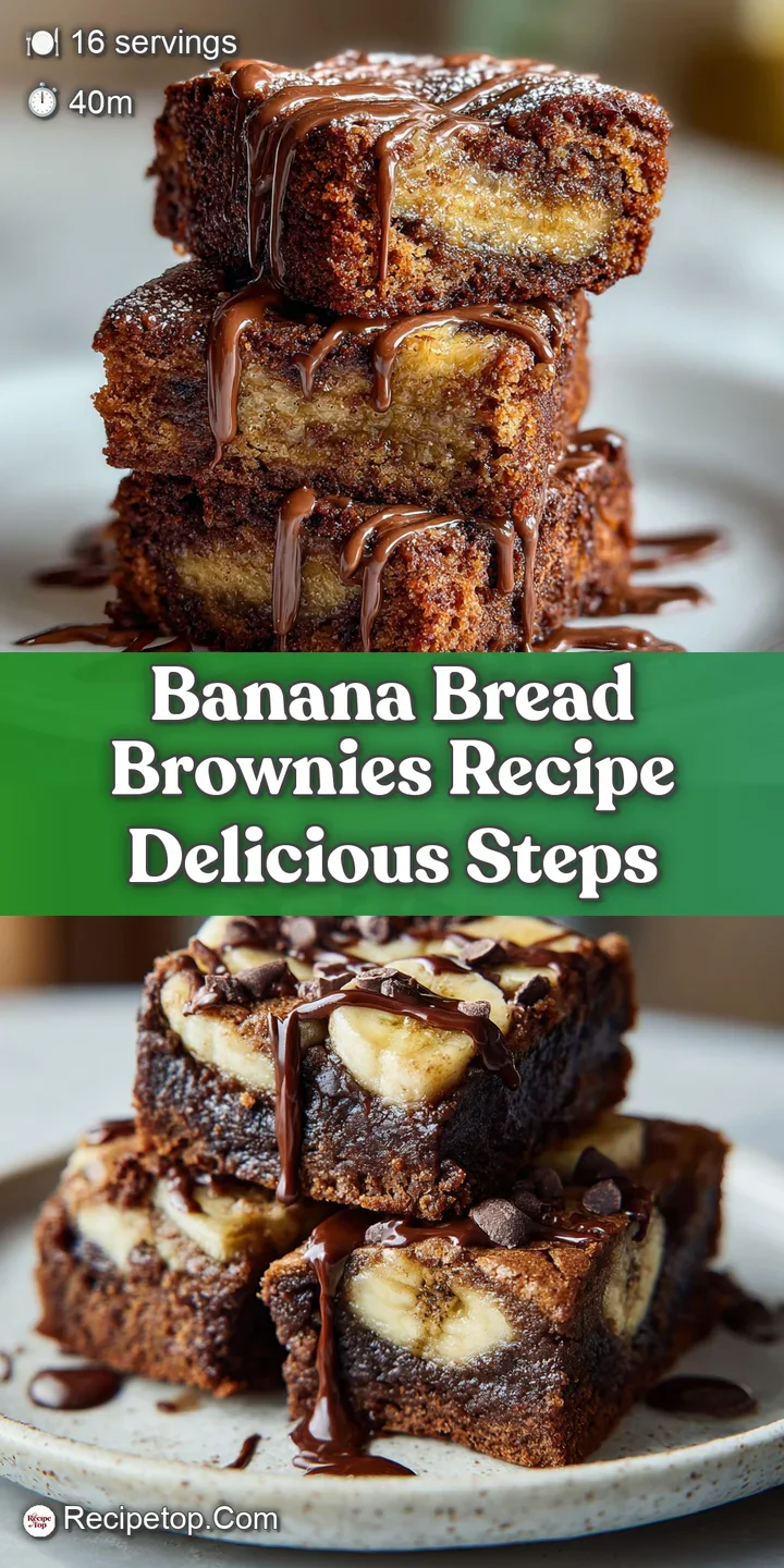 Close-up of a moist, dark chocolate brownie with visible banana bits. Hints of melting chocolate and a soft, chewy texture...