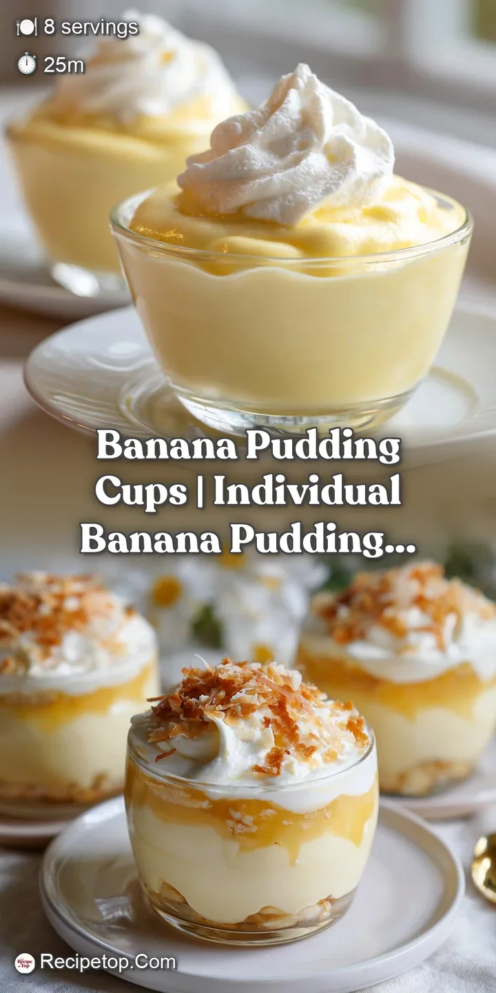 A close-up of creamy vanilla pudding with visible banana slices and a textured, lightly browned meringue topping.