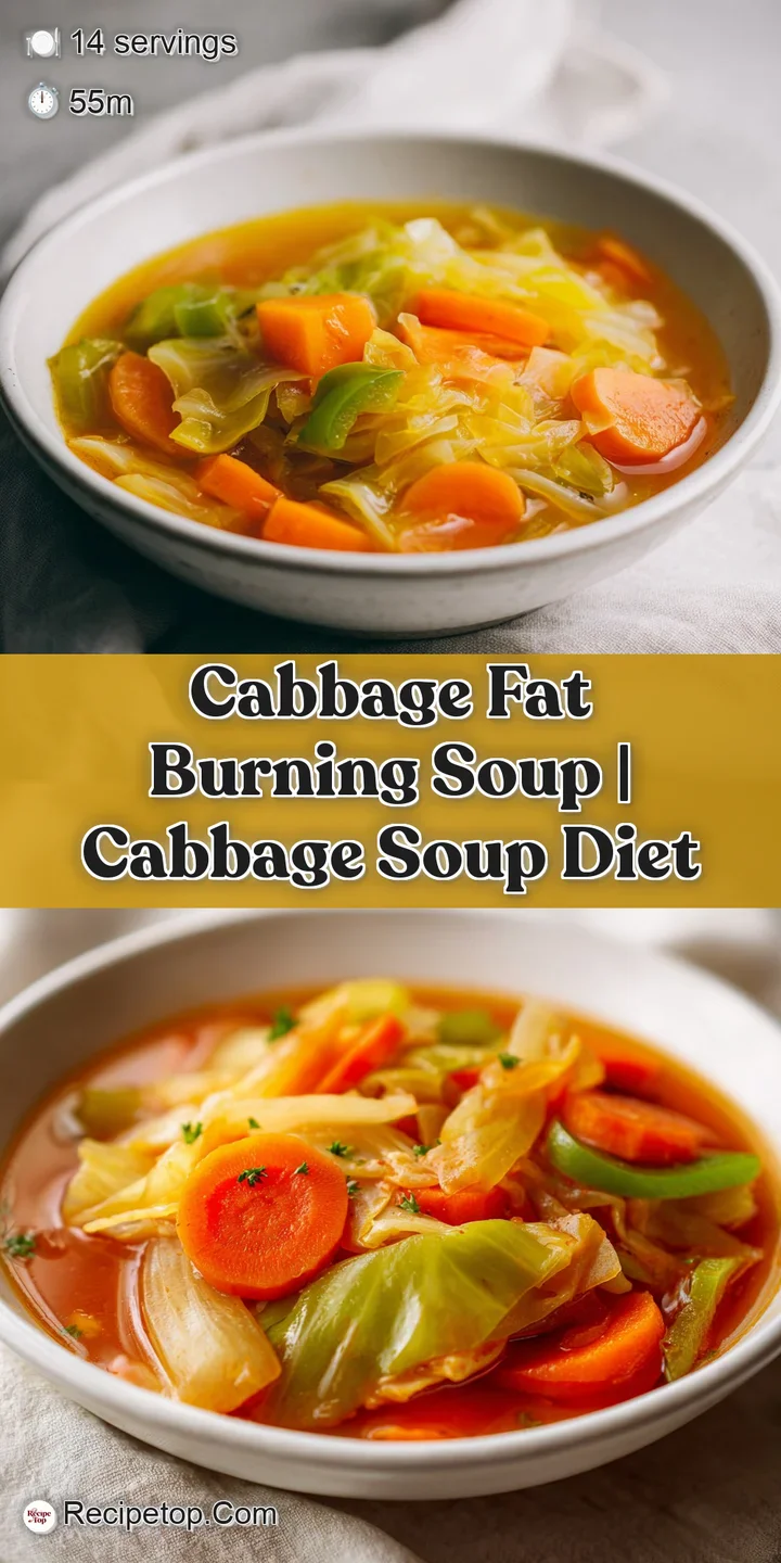 Close-up of simmering vegetable broth with soft cabbage ribbons and bright orange carrot coins in a rustic bowl.
