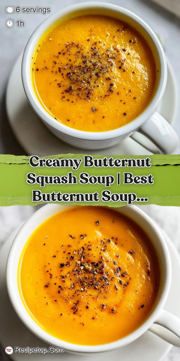 Extreme close-up of smooth, golden-orange soup with tiny bubbles and a glistening swirl of white cream.
