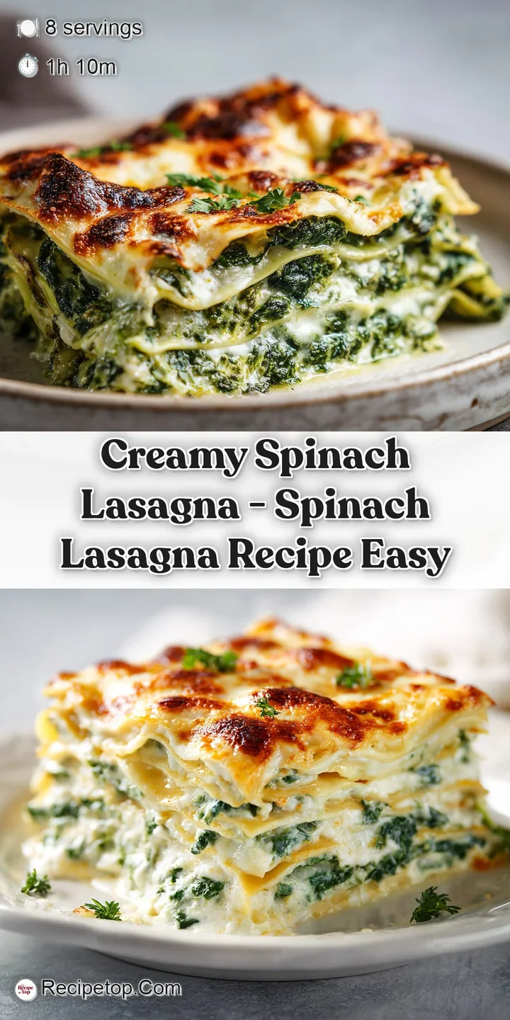 A close-up reveals molten cheese stretching over tender pasta, with hints of bright green spinach peeking through.