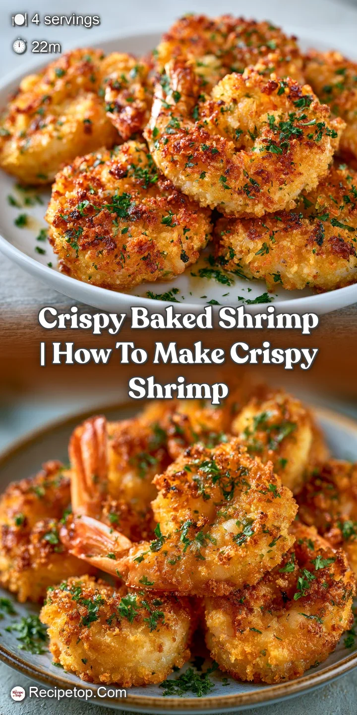Close-up of a crispy, golden-brown shrimp showing flaky panko crumbs and a bright, juicy center of pink seafood.