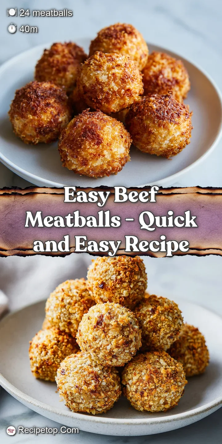 Macro shot of a glistening, caramelized meatball dripping with thick tomato sauce and flecks of black pepper.