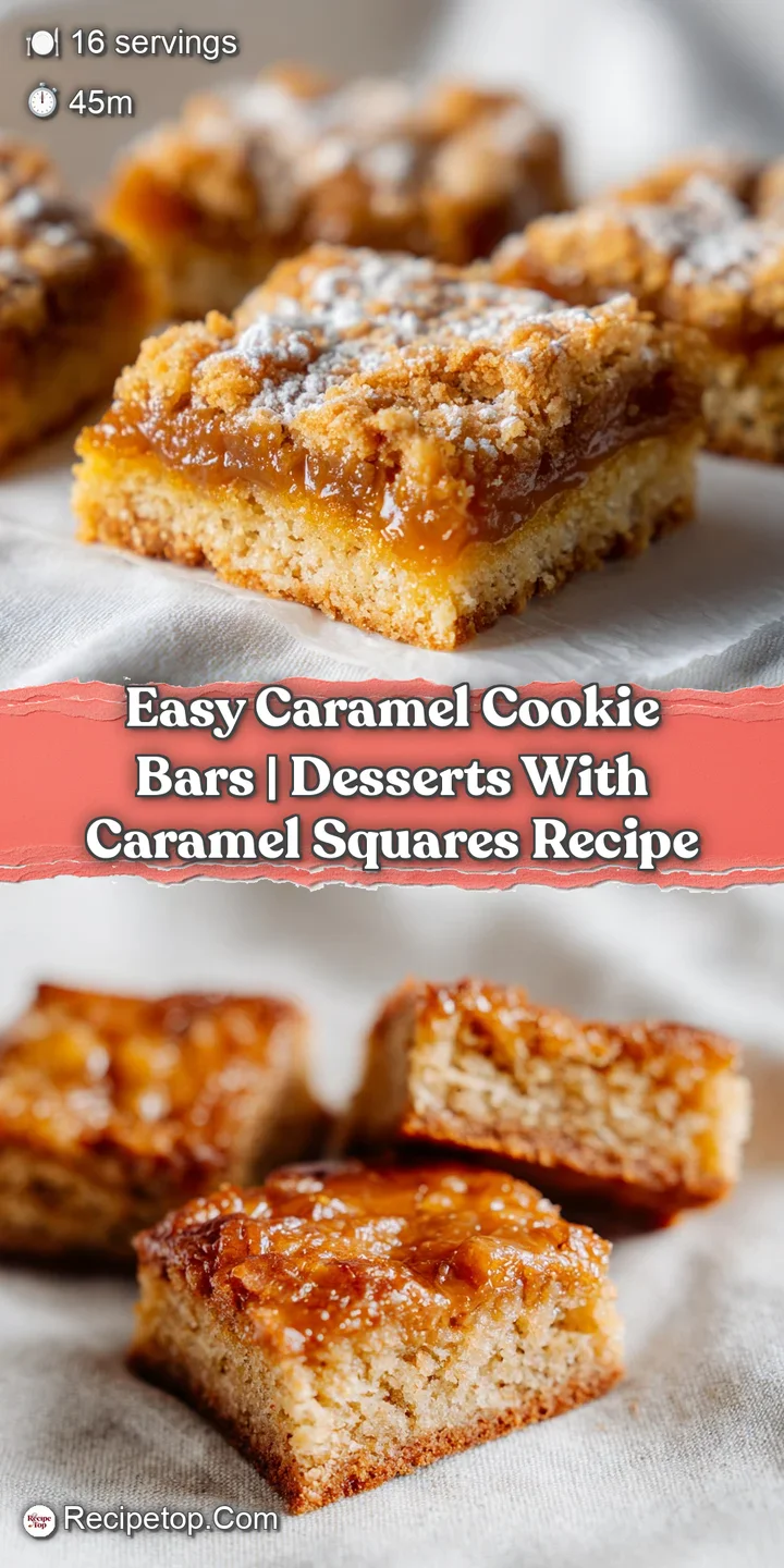 Close-up of a chewy caramel bar, revealing gooey melted caramel and a golden-brown crust.