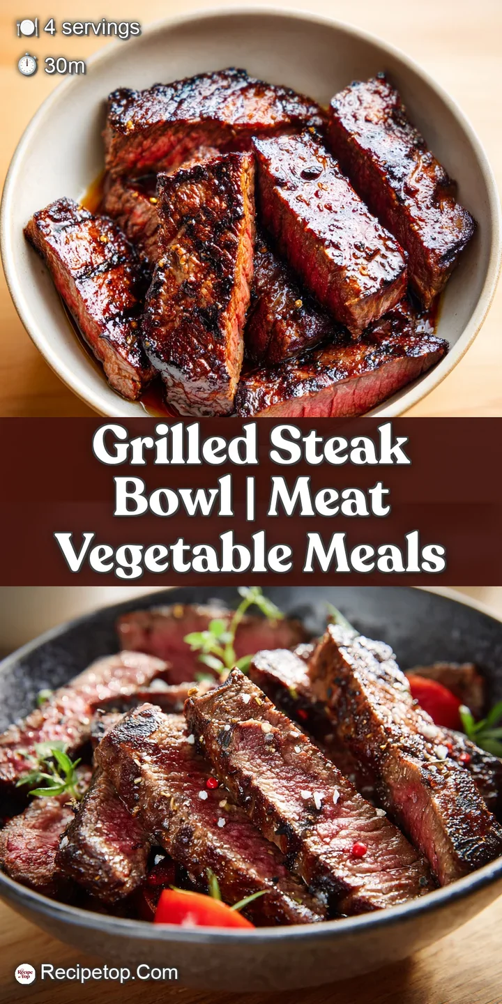 Close-up of charred steak pieces glistening with juice, topped with fresh green onions and sesame seeds.