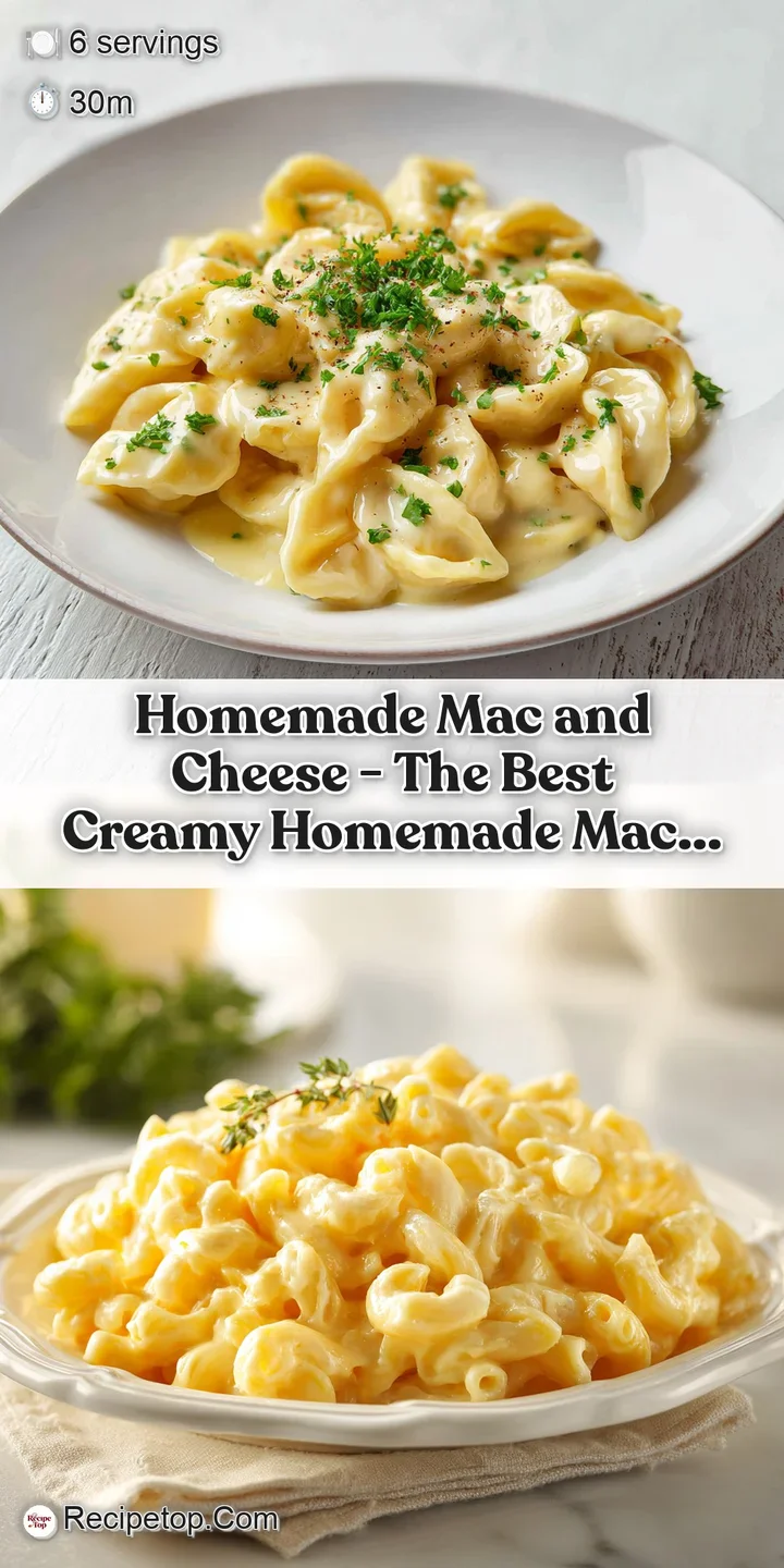 Close-up of velvety, rich cheese sauce coating tender macaroni, with a slight char on the edges.