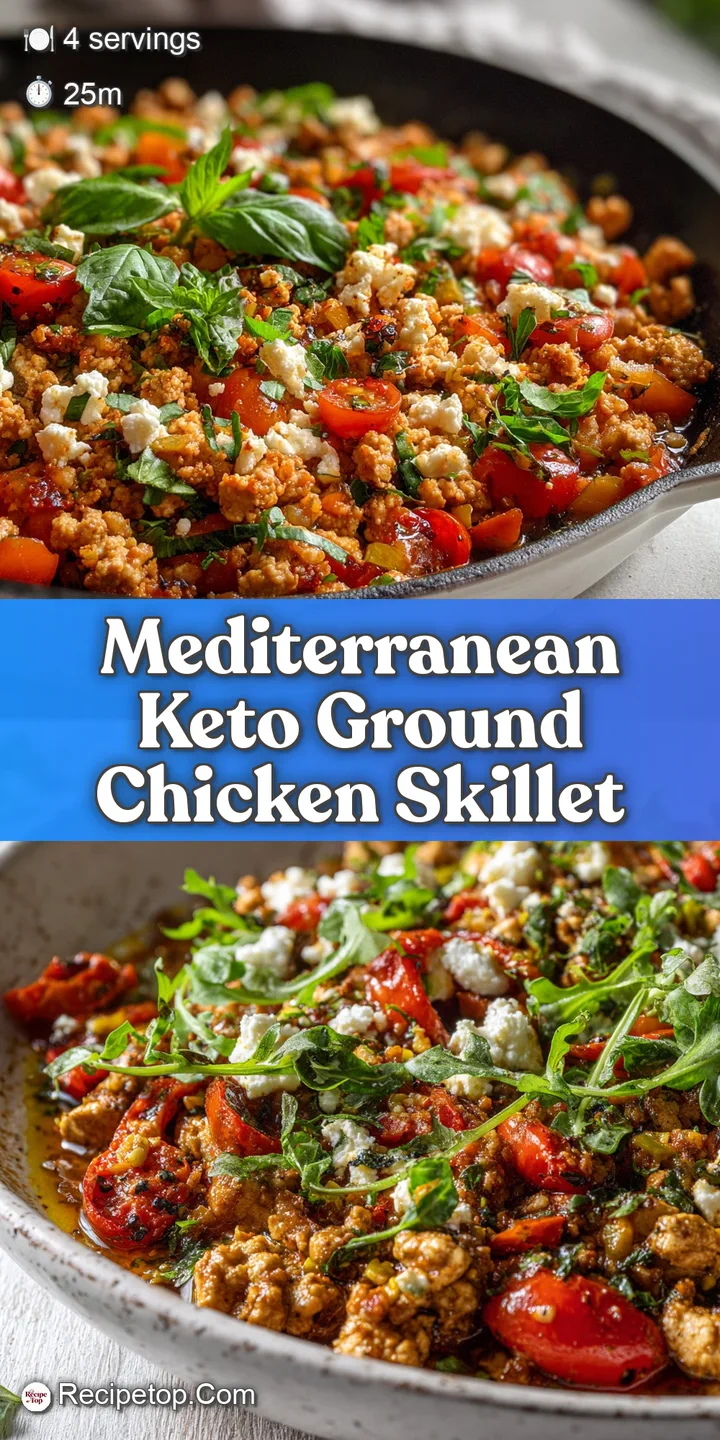 Close-up of seasoned ground chicken and tender vegetables glistening in a skillet, hinting at savory aromas.