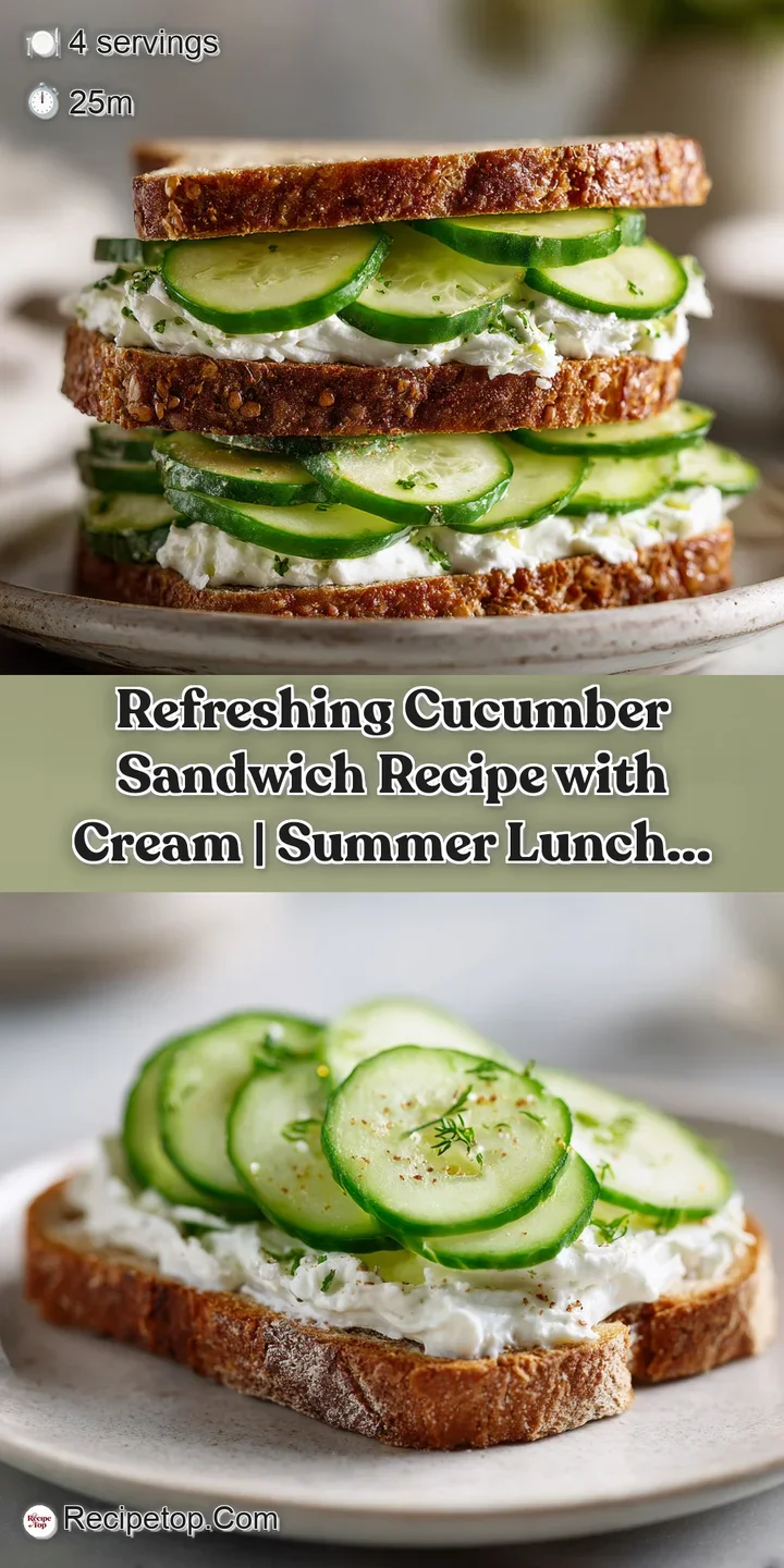 Close-up of a cucumber sandwich. See the creamy filling, cool sliced cucumbers, and soft white bread, inviting and refresh...