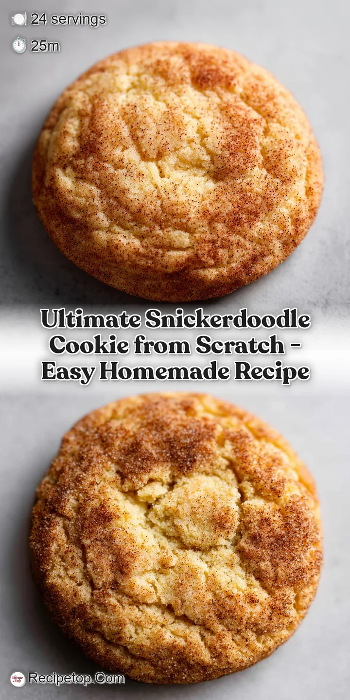 Close-up of a perfectly baked snickerdoodle cookie, showcasing its crinkled surface and cinnamon sugar coating.