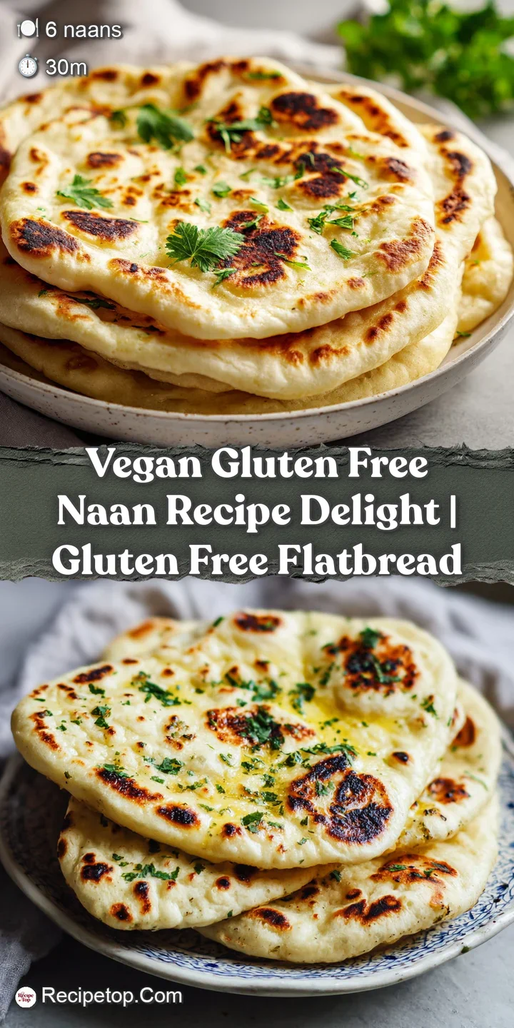 Close-up of a soft, gluten-free naan, showing airy bubbles and toasted spots, inviting steam rising from the surface.