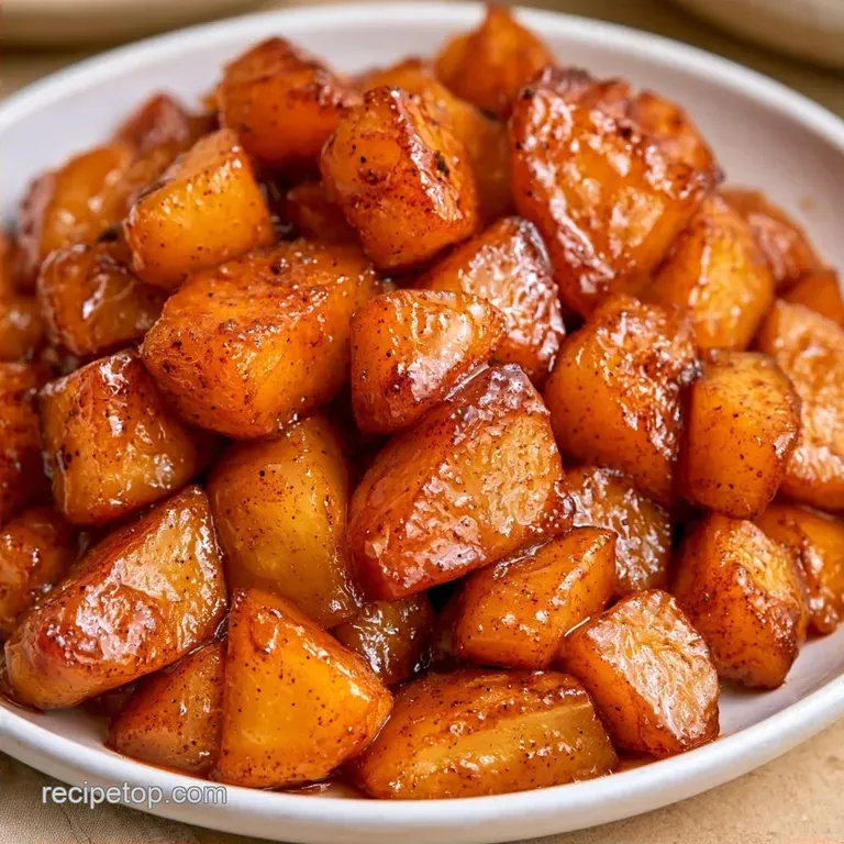 Apples and Cinnamon Rolls: Caramelized and Gooey