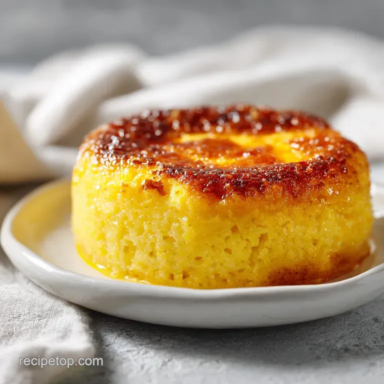 A square slice of creamy golden grits topped with melted butter and fresh chives on a clean white porcelain plate.
