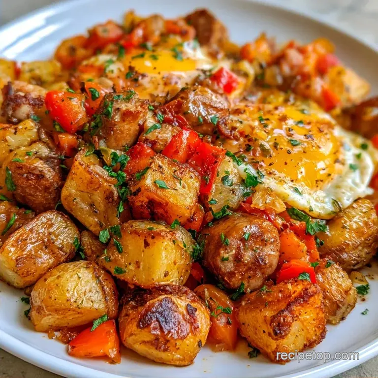 Hearty Campfire Breakfast Hash with Turkey Sausage