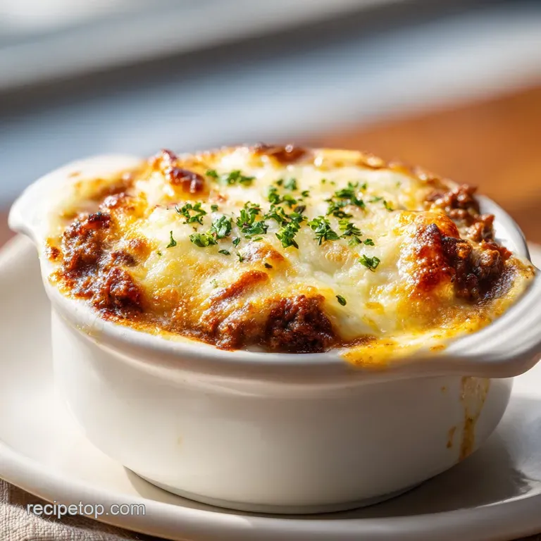Cattle Drive Casserole: Seasoned Beef and Melted Cheese