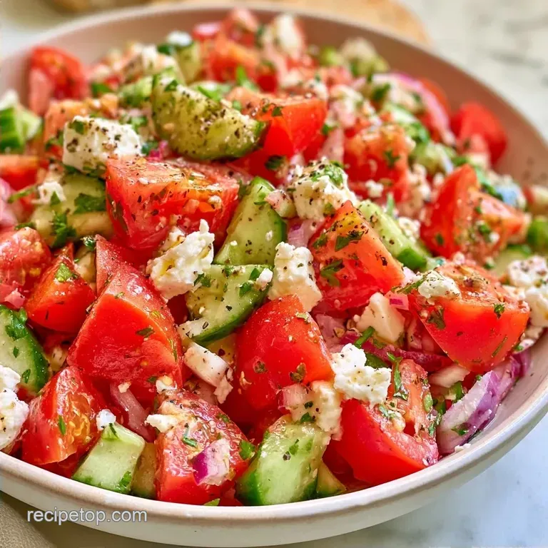 Cherry Tomato Cucumber Feta Salad in 15 Minutes