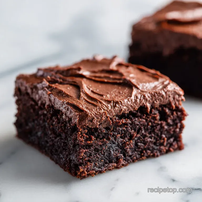 Chewy Fudgy Brownies With Frosting